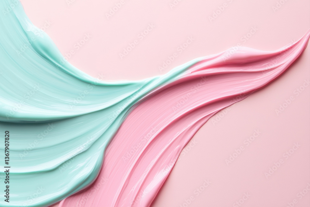 Aufkleber abstract swirl of soft pastel paint colors on a smooth surface, creating a calming effect.