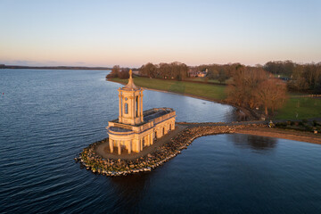 Aerial view of Normanton Church in Rutland