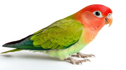 Vibrant Red-Faced Lovebird: A Close-Up Portrait