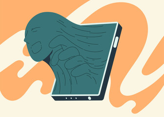 A digital escape where technology takes control and consumes reality