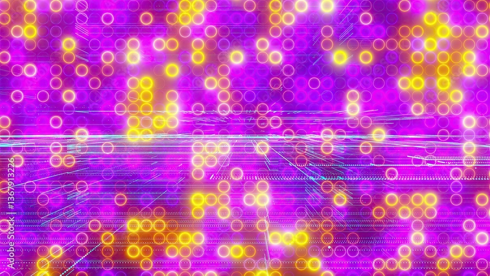 Poster abstract digital background with lines and dots. computer generated 3d render