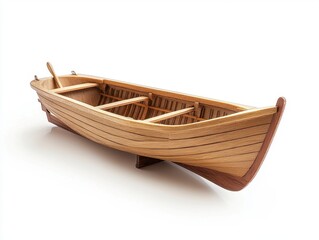 Obraz premium Wooden Boat Model Display