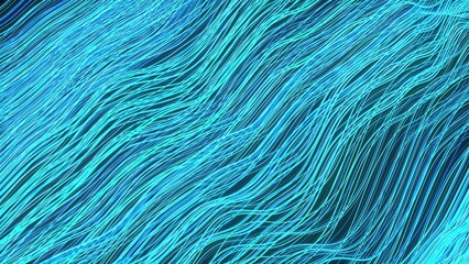 Neon abstract waves lines. Computer generated 3d render