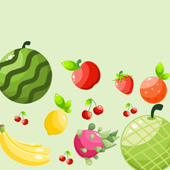 Fresh summer fruits, fresh summer drink, sweet summer fruits