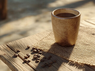 Coffee close-up, coffee cup coffee scene