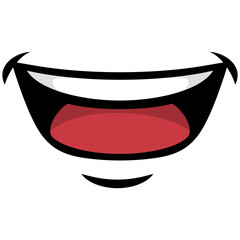 Mouth Laughing Cartoon Drawing Illustration Vector