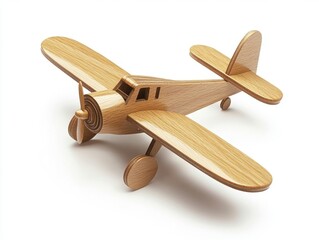 Wooden Toy Airplane Model