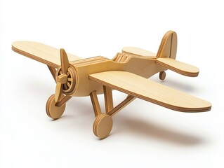 Wooden Airplane Model Display
