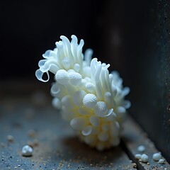 Fungi Hyphae Microscopic Branching Nodules Protrusions Texture Close Up Biology Mycology Growth Detail Organic