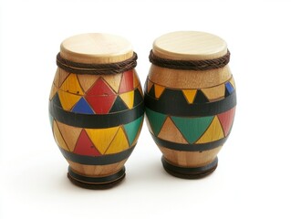 Colorful Wooden Drums Display