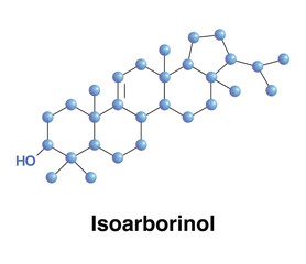 Isoarborinol Triterpenoid Produced By Angiosperms, Biomarker For Higher Plants. Science Vector Illustration