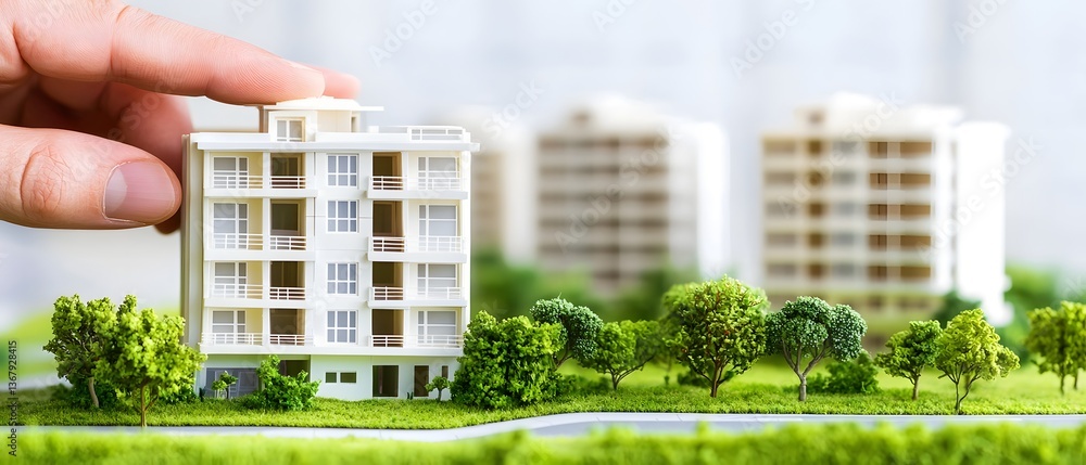 Poster a team of real estate investment professionals analyzing property growth data using interactive 3d m