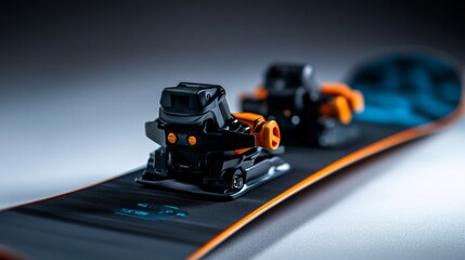Precision engineered touring ski bindings set for alpine adventures concept