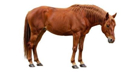 Obraz premium Isolated Brown Horse Standing