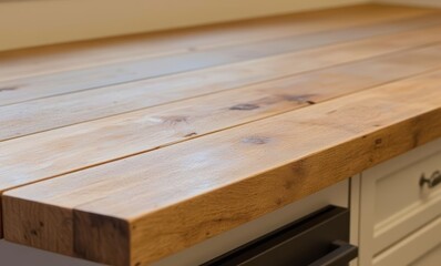 Wooden countertop with a natural finish