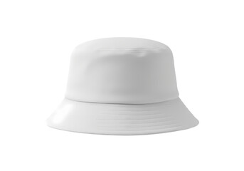White Bucket Hat: Fashion Accessory on Transparent  background