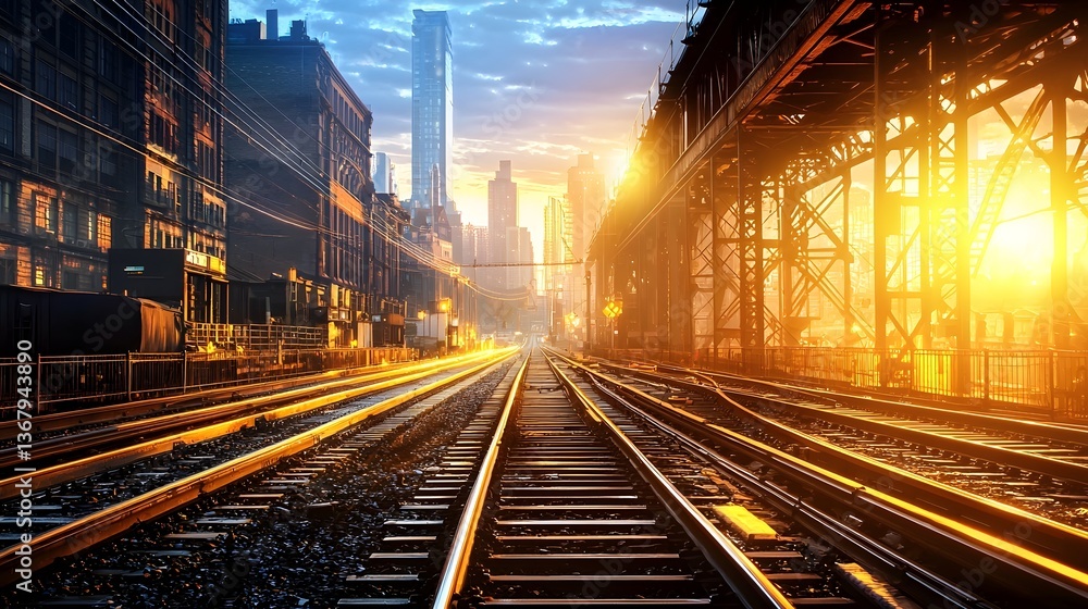 Poster futuristic subway tunnel construction project with robotic tunnel boring machines ai powered safety 