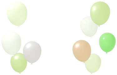 背景素材_風船_緑