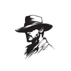 silhouette of a cowboy hat