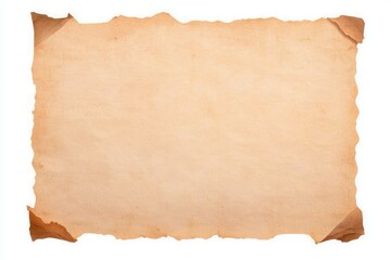 vintage paper isolated on white background