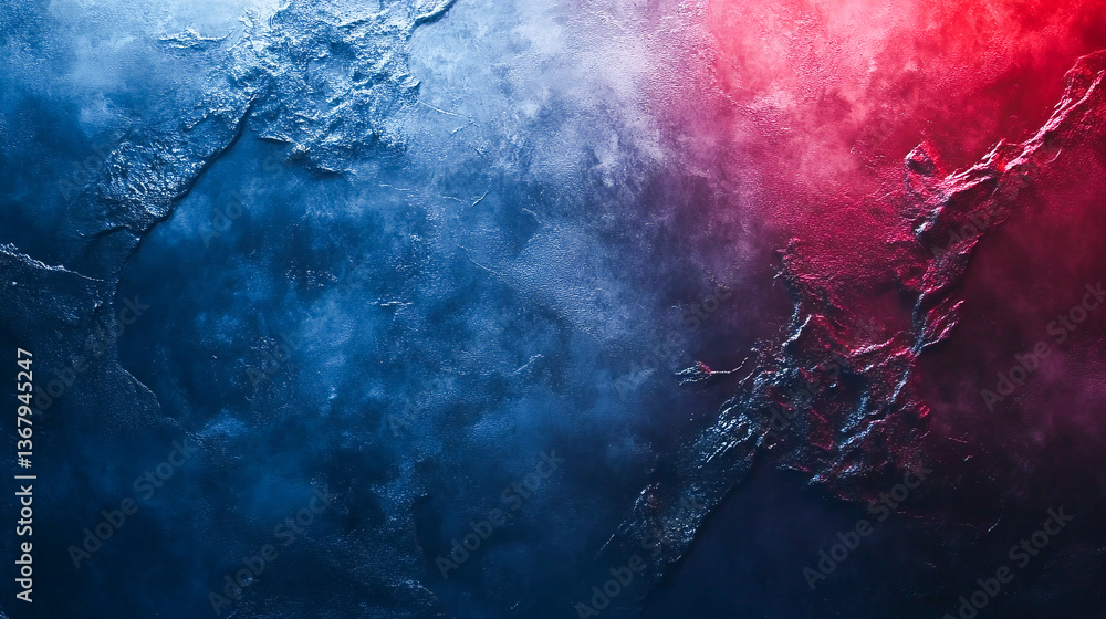 Poster abstract color background. dark blue red glow. diffuse glare. blurry highlights. gradient blend. mod