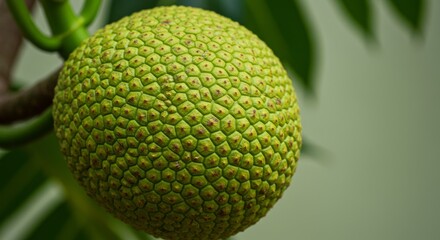 Exotic Breadfruit Close-Up Captures the Essence of Tropical Goodness in Nature