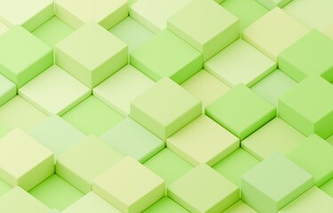 3D背景素材_四角形_黄緑色