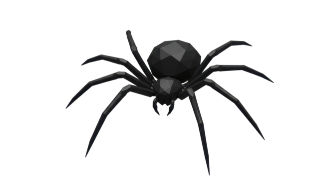 Isolated Low Poly Spider