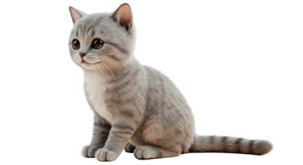 Isolated Tabby Kitten