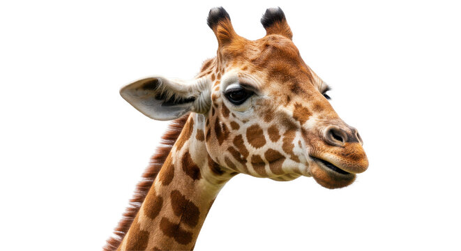 Isolated Giraffe Face