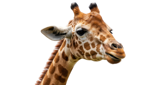 Isolated Giraffe Face