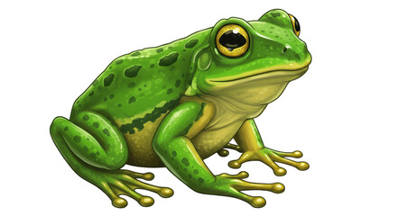 Isolated Green Frog
