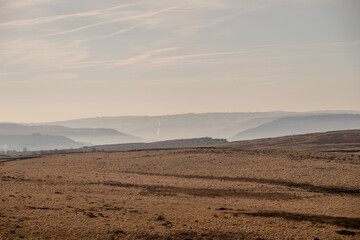view across the moors from White Edge