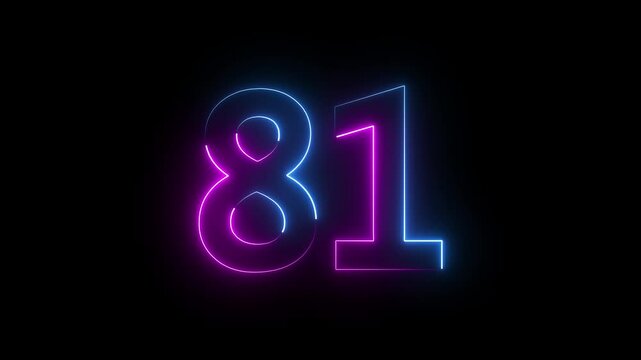 The Neon 81 text icon features bold, glowing typography with vibrant neon hues, creating a futuristic and dynamic visual effect, perfect for modern, tech-inspired designs.