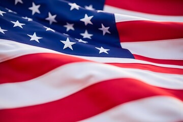 Fototapeta premium close up of an american flag with stars on it