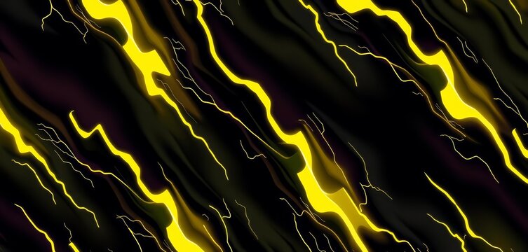Abstract yellow & black lightning bolt seamless pattern Vibrant modern design for textiles, fashion, sports, stylish, vibrant