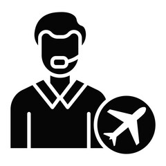 Travel Agent Male Icon