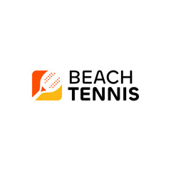 Logo template for beach tennis.	