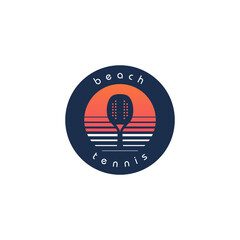 Logo template for beach tennis.	