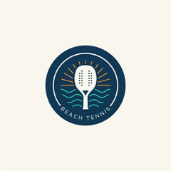 Logo template for beach tennis.	