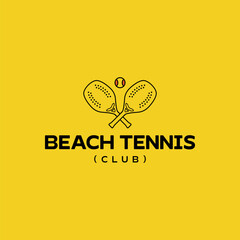 Logo template for beach tennis.	
