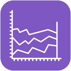 Obraz premium Stacked Area Icon