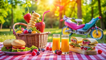 Pink Rollerblades & Summer Picnic: Delicious Food Photography