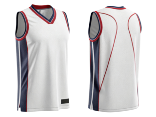 This basketball jersey mockup features sleek design with breathable fabric perfect for athletes