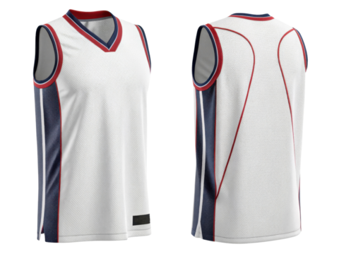 This basketball jersey mockup features sleek design with breathable fabric perfect for athletes