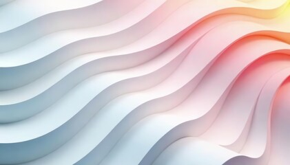 Obraz premium Artistic white backdrop with geometric wave lines pattern, decoration, texture