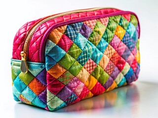 Quilted Cosmetic Bag Pattern:  Stylish Fabric Design for Handmade Accessories