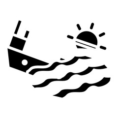 Boat Sink Icon