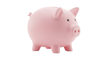Isolated Pink Piggy Bank