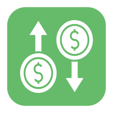 Increase and Decrease in Rate Icon